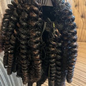 Draw string curls pony tail